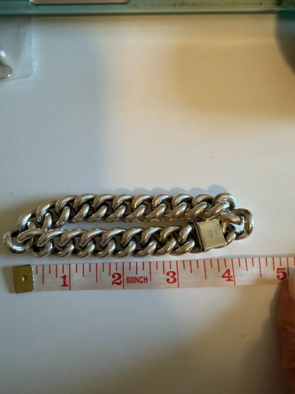 Solid Silver .925 Friedrich Binder(FBM) Germany Curb Link Bracelet | 4.54 oz